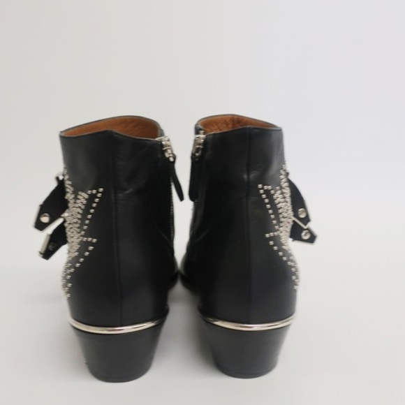Chloe Susanna Ankle Boots Black/Silver Studded - Picture 5 of 8